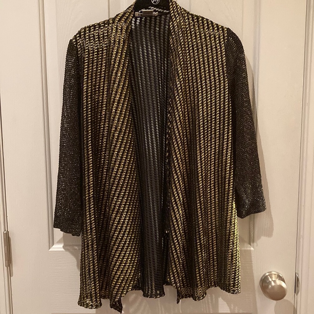 EUC dressy black/gold jacket